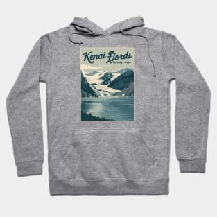 Kenai Fjords National Park Retro Travel Hoodie